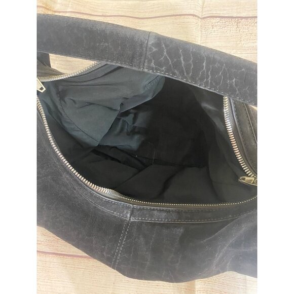 Alexander Wang Women's Black Suede Croc Embossed Hobo Bag - OS - Picture 12 of 14